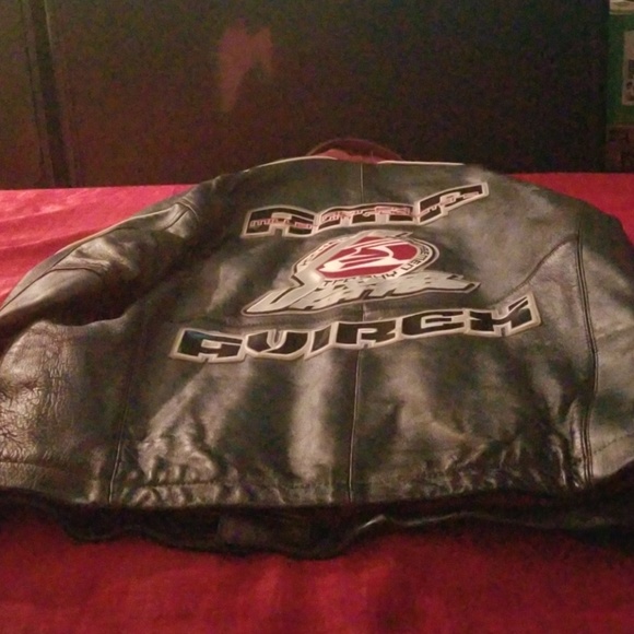 MEN'S XXL 100%LEATHER AVIREX SILVER SKATES JACKET! - Picture 6 of 8